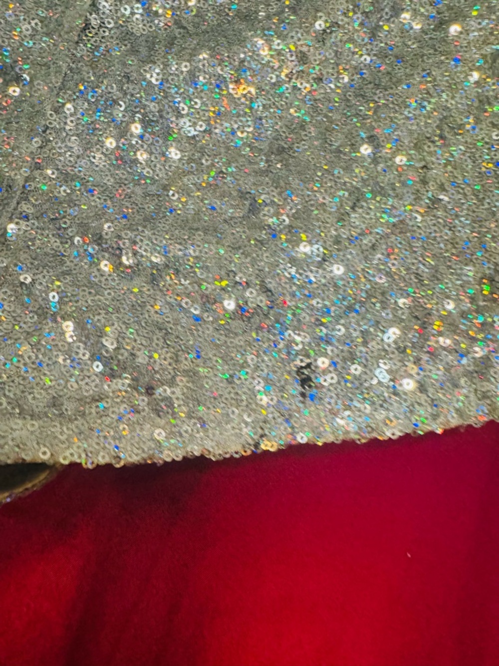 👑 SEXY SIZE SMALL MATERIAL GIRL SILVER SEQUIN BOOTY SHORTS - Picture 7 of 11